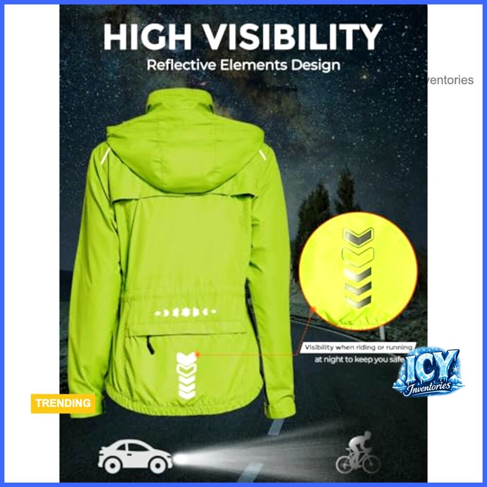 Lightweight Windproof Cycling Running Jacket Refl… - image 5